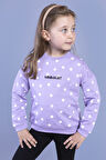 Toontoy Kız Çocuk Puantiye Desenli Sweatshirt