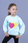Toontoy Kız Çocuk Popıt Desenli Sweatshirt