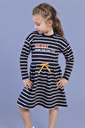 Toontoy Kız Çocuk Çizgili Elbise