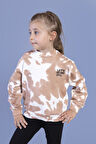 Toontoy Kız Çocuk Nakışlı Batik Desenli Sweatshirt