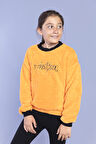 Toontoy Kız Çocuk Nakışlı Peluş Sweatshirt