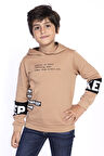 Toontoy Erkek Çocuk Kapşonlu Kolları Garnili Sweatshirt