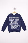 Toontoy Erkek Çocuk Yazı Baskılı Sweatshirt