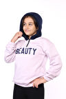 Toontoy Kız Çocuk Kapüşonlu Baskılı Sweatshirt
