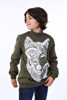 Toontoy Erkek Çocuk Kurt Baskılı Sweatshirt