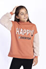 Toontoy Kız Çocuk Peluş Detaylı Baskılı Sweatshirt