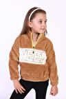 Toontoy Kız Çocuk Nakışlı Peluş Sweatshirt