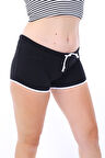 Toontoy Kadın Beli Lastikli Biye Detaylı Şort