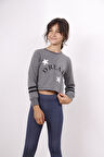 Toontoy Kız Çocuk Yıldızlı Dream Baskılı Sweatshirt