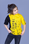 Toontoy Erkek Çocuk Kapüşonlu Garni Detaylı Baskılı Tişört