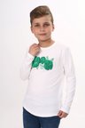Toontoy Erkek Çocuk Baskılı Bisiklet Yaka Uzun Kollu Tişört