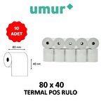 Umur Termal Pos Rulo 80mm x 40mt - 10 Adet