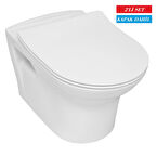 Serel Nita Yuvarlak Asma Klozet (NT23) + Blaze Slim Yavaş Kapanan Kapak 2'li Set