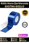 Süper Güçlü Su Geçirmez Sızdırmaz Mavi Renk Çok Amaçlı Tamir İzolasyon Bandı 48mm x 10m - 10 Adet