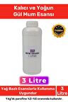Özel Üretim Kalıcı Yoğun Kaliteli Yağ Bazlı Tüm Ürünlerle Kullanıma Uygun Gül Mum Esansı 3 LT
