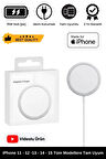 iPhone 11 12 13 14 15 Magsafe Kablosuz Hızlı Şarj Aleti Apple Tam Uyumlu Wireless Charger Adaptörü