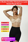 İz Göstermez Kaymaz Toparlayici Sabitletici 2 Beden İnceltici Sıkılaştırıcı Lazer Kesim Paçalı Korse