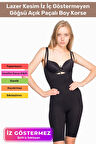 Premium Lazer Kesim İz İç Göstermeyen Kaymaz Toparlayıcı Şekillendirici Göğsü Açık Paçalı Boy Korse
