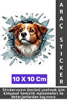 Özel Tasarım Araç Dış Modifiye Eğlenceli Yaratıcı Şık 3D Evcil Hayvan Kedi Köpek Sticker 10 X 10 Cm