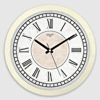 Galaxy Premium Serisi Roma Rakamlı Modern Kadranlı Duvar Saati 35 CM Bej