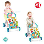 Piyanolu Yürüme Arkadaşı 4in1 Aktivite Masası Işıklı Müzikli Yürüteç Mavi
