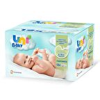 Uni Baby Hassas Dokunuş Alkolsüz-Parfümsüz 12 x 52 Yaprak 12 Paket Islak Mendil