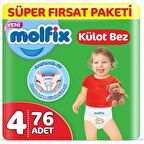 Molfix Pants Külot Bebek Bezi 4 Beden 7-14 Kg 76'lı