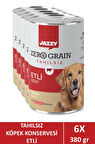 Jazzy Zero Grain Yetişkin Köpek Etli 380 gr X 6 Adet