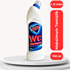 Birka WC Tuvalet ve Pisuvar Temizleyici 15 Adet x 750 ml - Güçlü Pas ve Kireç Çözücü, Tuvalet Hijyeninde Üstün Performans