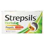 Strepsils Herbal Propolis + C Vitamini İçeren Takviye Edici Gıda 16 Pastil