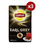 Lipton Earl Grey Bergamot Dökme Siyah Çay 3x1000 gr 