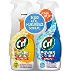 Cif Power & Shine Mutfak ve Banyo Temizleyici Sprey 2 x 750 ml