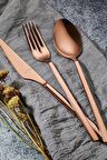 Ar-Yıldız Vogue 24 Parça 6 Kişilik Bronz Çatal, Kaşık, Bıçak Takımı