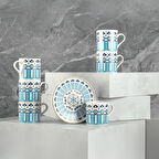 Aryıldız Castello 6 Kişilik Türk Kahve Fincan Takımı 90 ml