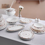 Aryıldız Alesta 60 Parça 12 Kişilik Porselen Yemek Takımı Ar259351 