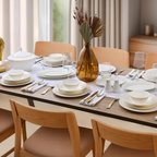 Evaliza Charm Gold 60 Parça Yemek Takımı