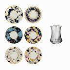 Sandro Moreno 1453 Potpuri Optik 12 Parça 6 Kişilik Çay Seti 110 ml