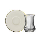 Sandro Moreno 1453 Line Gold Optik 12 Parça 6 Kişilik Çay Seti 110 ml