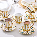 Aryıldız Diba 12 Parça 6 Kişilik Türk Kahve Fincanı