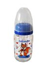 Desenli Cam Biberon Silikon Emzikli Yavaş Akış Lacivert 125 Ml Kod: 30302