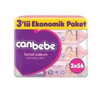 canbebe temel bakım alkolsüz 3 x 56 yaprak 3 paket islak mendil