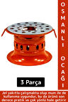 Portatif Balkon Bahçe Kamp Outdoor Jel Yakıt Mum Kullanım 4 Saat Yanma Süre Nostaljik Osmanlı Ocağı