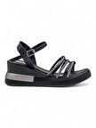 BERK POLİ TABAN TAŞLI KADIN SANDALET SİYAH