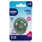 Wee Baby Cool Yuvarlak Uçlu Emzik No:2  6-18 ay Turuncu