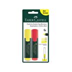 Faber-Castell 1548 Fosforlu Kalem Sari-Kırmızı 2 li Blister