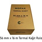 Mopak 56 mm x 16 mt Termal Pos Yazarkasa Kağıdı 1 Koli 210 Rulo