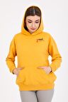 Kapşonlu Sweatshirt Hoodie Hardal