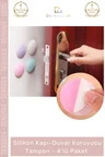 #Stoper Darbe Emici Silikon Duvar Koruma Kapı Kolu Kendinden Yapışkanlı Koruyucu Tampon 4'lü Paket