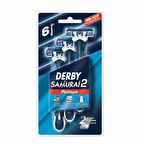 Derby Samurai 6'lı Çift Bıçaklı Tüm Cilt Tipleri İçin Kullan At Tıraş Bıçağı