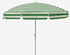 Plaj Şemsiyesi Çizgili YEŞİL-BEYAZ (Taşıma Çantası Hediyeli)